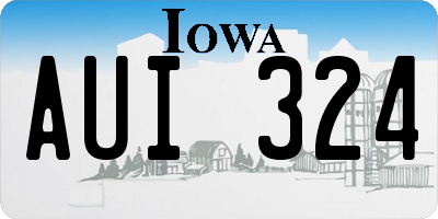 IA license plate AUI324