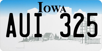 IA license plate AUI325