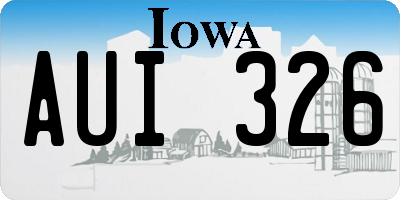 IA license plate AUI326
