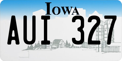 IA license plate AUI327