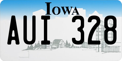 IA license plate AUI328