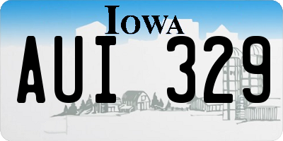 IA license plate AUI329