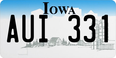 IA license plate AUI331