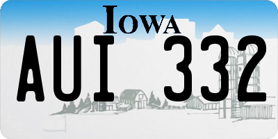 IA license plate AUI332