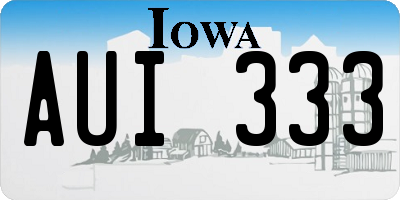IA license plate AUI333