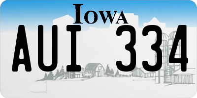 IA license plate AUI334