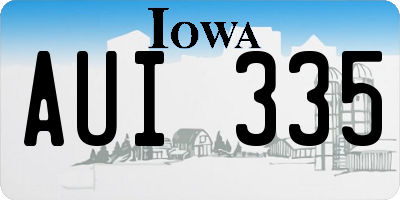 IA license plate AUI335