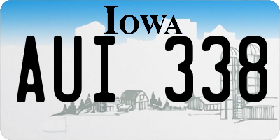 IA license plate AUI338