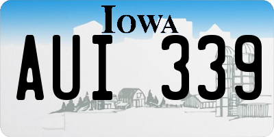 IA license plate AUI339