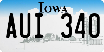 IA license plate AUI340