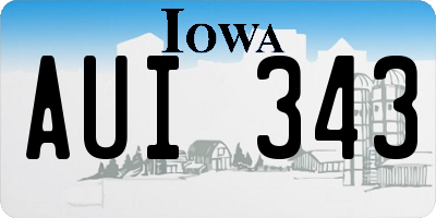 IA license plate AUI343