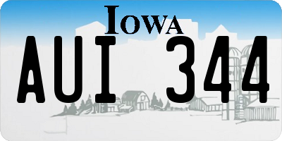 IA license plate AUI344