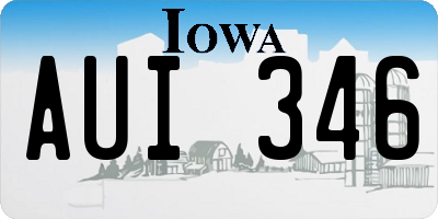 IA license plate AUI346