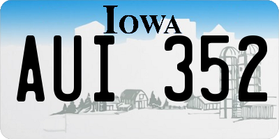 IA license plate AUI352