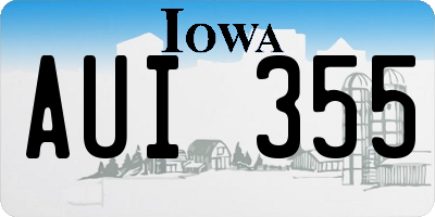 IA license plate AUI355