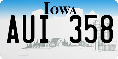 IA license plate AUI358