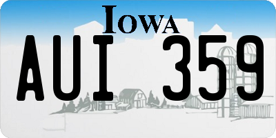 IA license plate AUI359