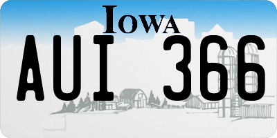 IA license plate AUI366