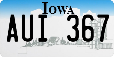 IA license plate AUI367