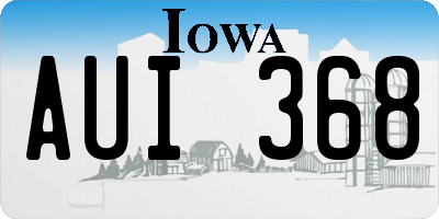 IA license plate AUI368