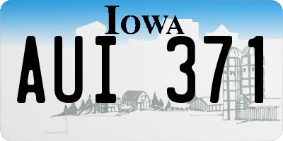 IA license plate AUI371