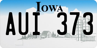 IA license plate AUI373