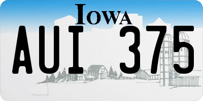 IA license plate AUI375