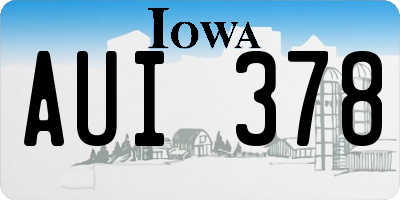 IA license plate AUI378