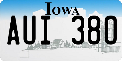 IA license plate AUI380