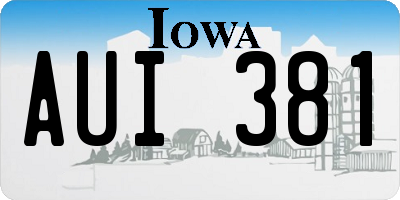 IA license plate AUI381
