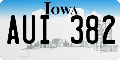 IA license plate AUI382