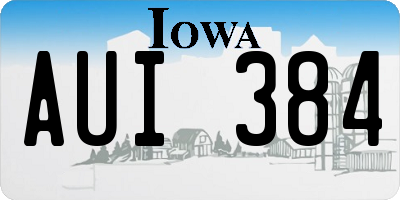 IA license plate AUI384