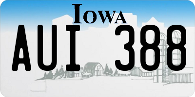 IA license plate AUI388