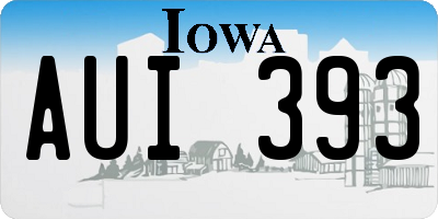 IA license plate AUI393