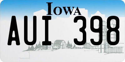 IA license plate AUI398