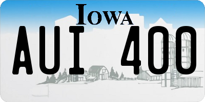 IA license plate AUI400