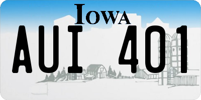 IA license plate AUI401