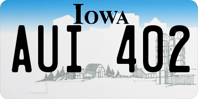 IA license plate AUI402