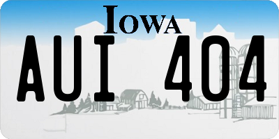 IA license plate AUI404