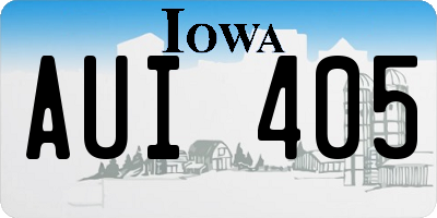 IA license plate AUI405