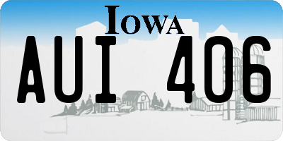 IA license plate AUI406