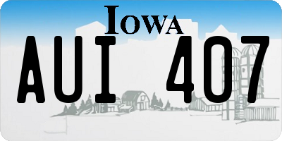 IA license plate AUI407