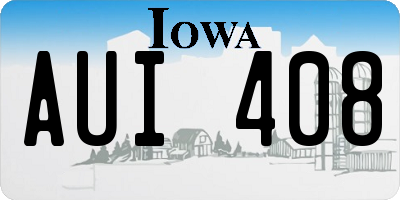IA license plate AUI408