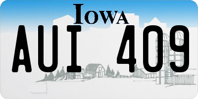 IA license plate AUI409