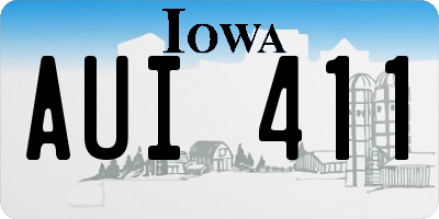 IA license plate AUI411
