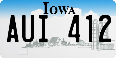 IA license plate AUI412