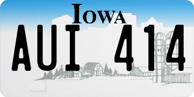 IA license plate AUI414
