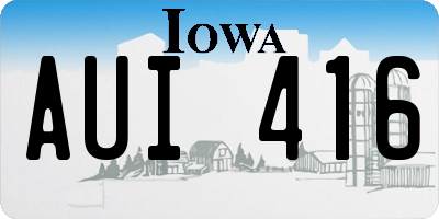 IA license plate AUI416