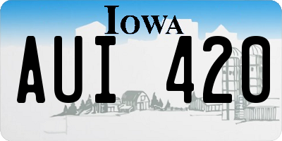 IA license plate AUI420