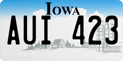 IA license plate AUI423